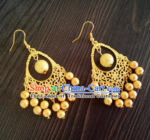 Chinese Wedding Jewelry Accessories, Traditional Xiuhe Suits Wedding Bride Earrings, Ancient Chinese Earrings