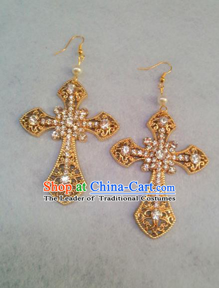 Chinese Wedding Jewelry Accessories, Traditional Xiuhe Suits Wedding Bride Earrings, Ancient Chinese Earrings