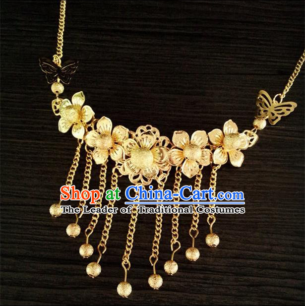 Chinese Wedding Jewelry Accessories, Traditional Xiuhe Suits Wedding Bride Necklace, Ancient Chinese Collar Accessory