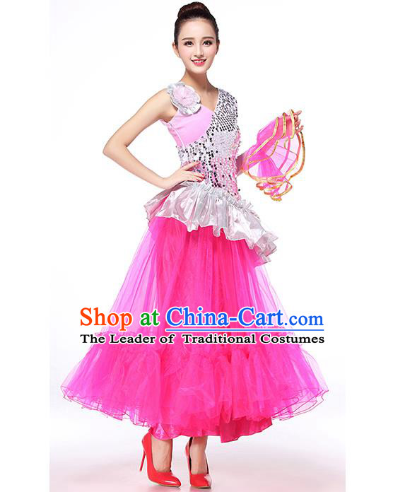 Chinese Classic Stage Performance Chorus Singing Group Dance Costumes, Chorus Competition Costume, Compere Costumes for Women