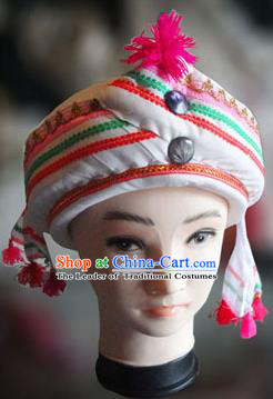 Chinese Traditional Miao Minority Hmong Folk Ethnic Hat, Tujia Minority Hat for Men