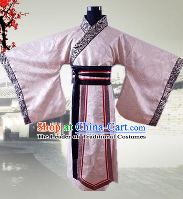 Han Fu Men Tang Suit Chinese Traditional Costumes Officials Straight Fringing Straight-front Shenyi Stage Show Dress