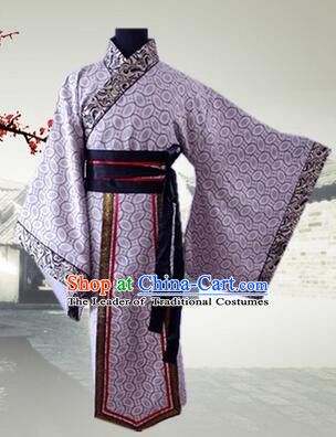 Han Fu Men Tang Suit Chinese Traditional Costumes Officials Straight Fringing Straight-front Shenyi Stage Show Dress