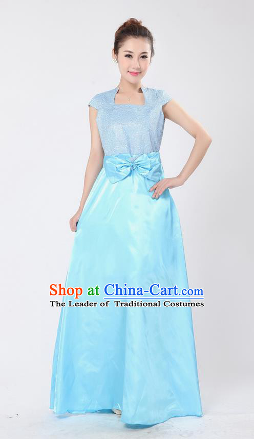 Chinese Classic Stage Performance Chorus Singing Group Dance Costumes, Chorus Competition Costume, Compere Costumes for Women