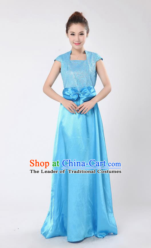 Chinese Classic Stage Performance Chorus Singing Group Dance Costumes, Chorus Competition Costume, Compere Costumes for Women