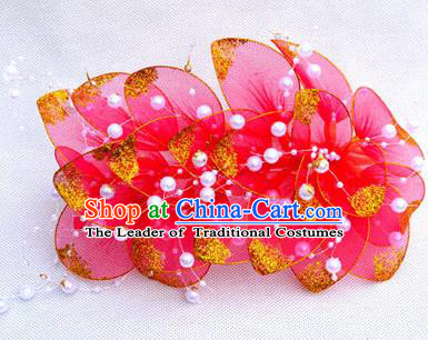 Traditional Asian Thai Jewelry Hair Accessories, Traditional Thai Headwear Plumeria Flowers Hairpins for Women