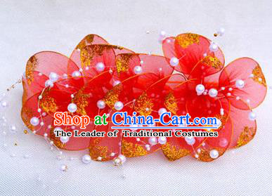 Traditional Asian Thai Jewelry Hair Accessories, Traditional Thai Headwear Plumeria Flowers Hairpins for Women