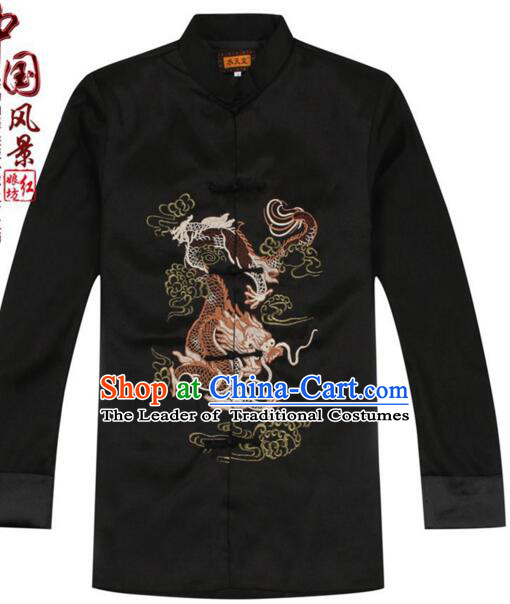 Men Coat Tang Suit Chinese Style Garment Traditional Dress Top Stage Costume