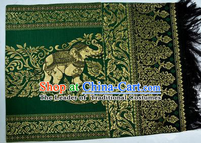 Traditional Asian Thai Palace decoration Ornaments Silk Table Cloth, Thai High Grade Silk Table Flag Table Cover