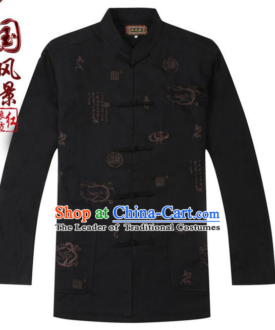 Tang Suit for Men Coat Long Sleeves Chinese Style Dress Traditional