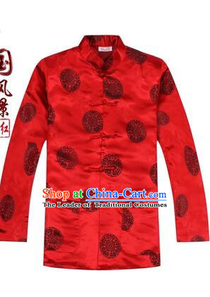 Tang Suit for Men Coat Long Sleeves Chinese Style Dress Traditional