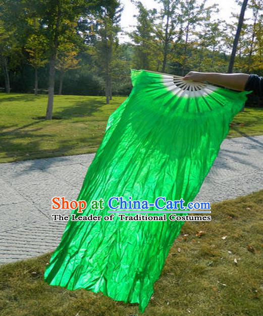 1.5 Meters Pure Silk Long Color Change Chinese Dance Folk Dance Hand Fans Yangge Dance Hand Fan Oriental Fan