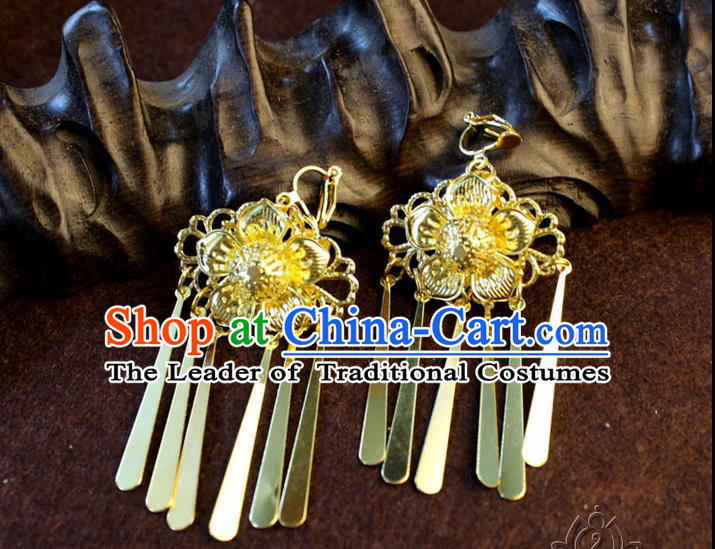 Ancient Chinese Style Imperial Palace Empress, Queen Wedding Earrings For Women