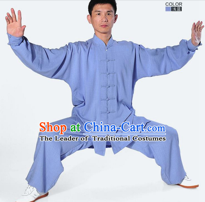 Top Kung Fu Flax Costume Jacket Uniform Martial Arts Clothes Shaolin Uniform Kungfu Uniforms Supplies for Men Women Adults Kids