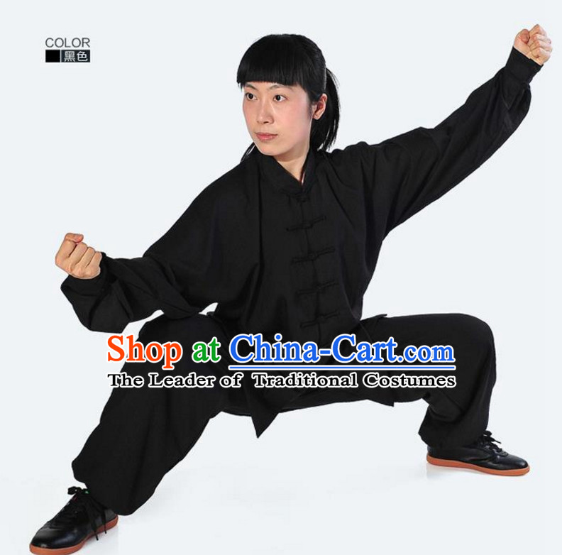 Top Kung Fu Flax Costume Jacket Uniform Martial Arts Clothes Shaolin Uniform Kungfu Uniforms Supplies for Men Women Adults Kids