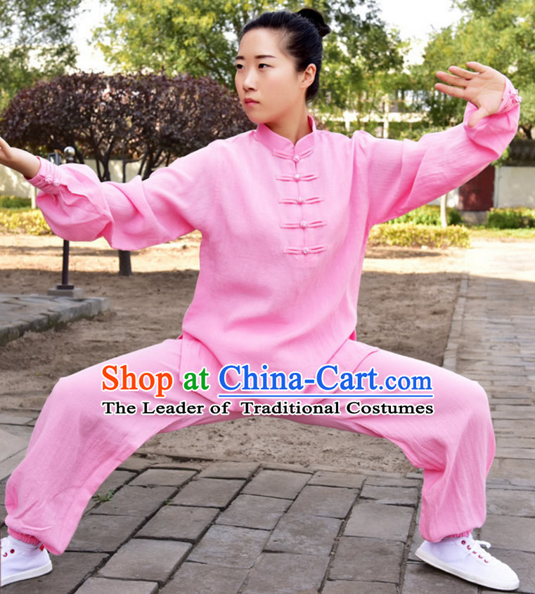 Top Kung Fu Flax Clothing Costume Jacket Martial Arts Clothes Shaolin Uniform Kungfu Uniforms Supplies for Men Women Adults Children