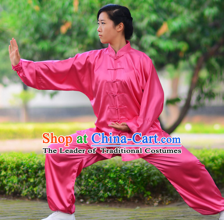 Top Kung Fu Silk Cotton Clothing Mandarin Costume Jacket Martial Arts Clothes Shaolin Uniform Kungfu Uniforms Supplies for Men Women Adults Children