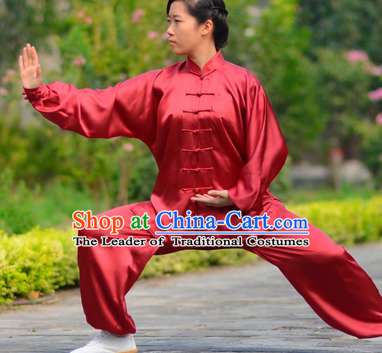 Top Kung Fu Silk Cotton Clothing Mandarin Costume Jacket Martial Arts Clothes Shaolin Uniform Kungfu Uniforms Supplies for Men Women Adults Children