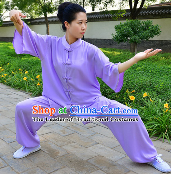 Top Kung Fu Silk Cotton Clothing Mandarin Costume Jacket Martial Arts Clothes Shaolin Uniform Kungfu Uniforms Supplies for Men Women Adults Children