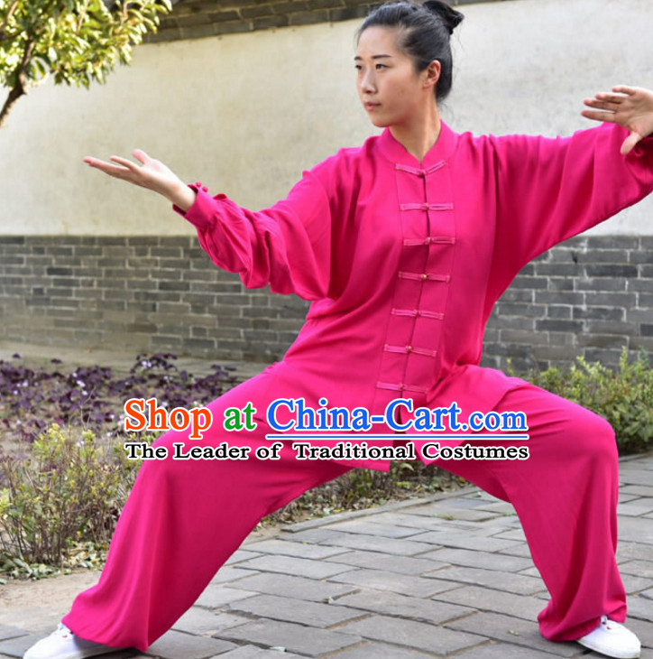 Top Kung Fu Silk Cotton Clothing Mandarin Costume Jacket Martial Arts Clothes Shaolin Uniform Kungfu Uniforms Supplies for Men Women Adults Children