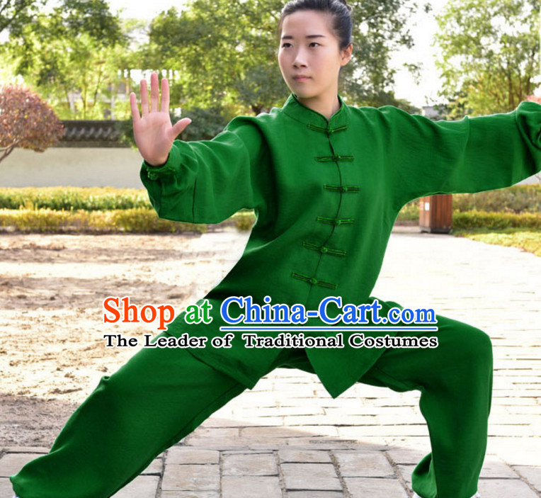 Top Kung Fu Flax Clothing Mandarin Costume Jacket Martial Arts Clothes Shaolin Uniform Kungfu Uniforms Supplies for Men Women Adults Children