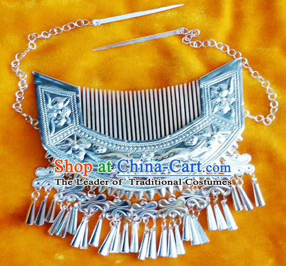 Chinese Princess Miao Tribe Silver Necklace