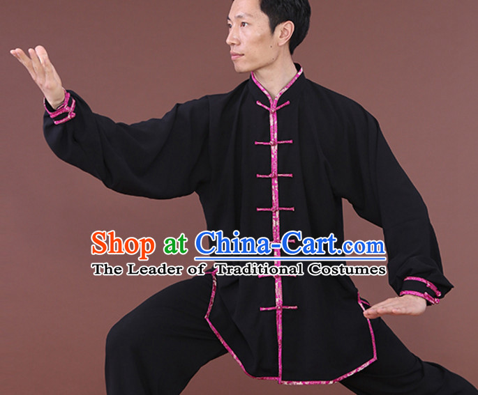 Top Tai Chi Uniforms Kung Fu Costume Martial Arts Kung Fu Training Uniform Gongfu Shaolin Wushu Clothing for Men Women Adults Children