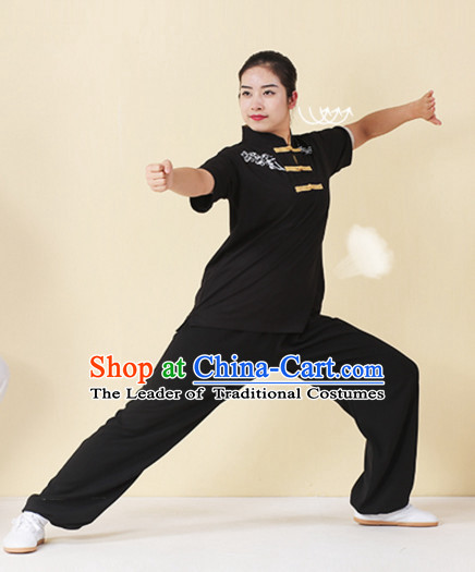 Top Tai Chi Uniforms Kung Fu Costume Martial Arts Kung Fu Training Uniform Gongfu Shaolin Wushu Clothing for Men Women Adults Children