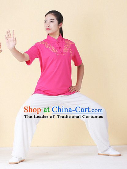 Top Tai Chi Uniforms Kung Fu Costume Martial Arts Kung Fu Training Uniform Gongfu Shaolin Wushu Clothing for Men Women Adults Children