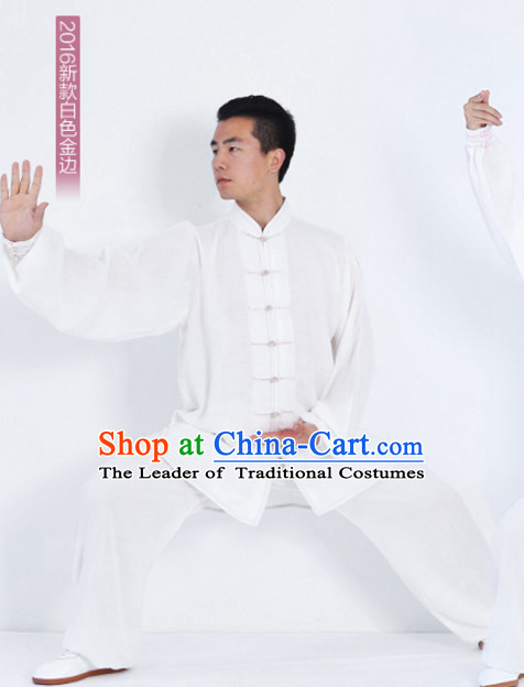 Top Tai Chi Uniforms Kung Fu Costume Martial Arts Kung Fu Training Uniform Gongfu Shaolin Wushu Clothing for Men Women Adults Children