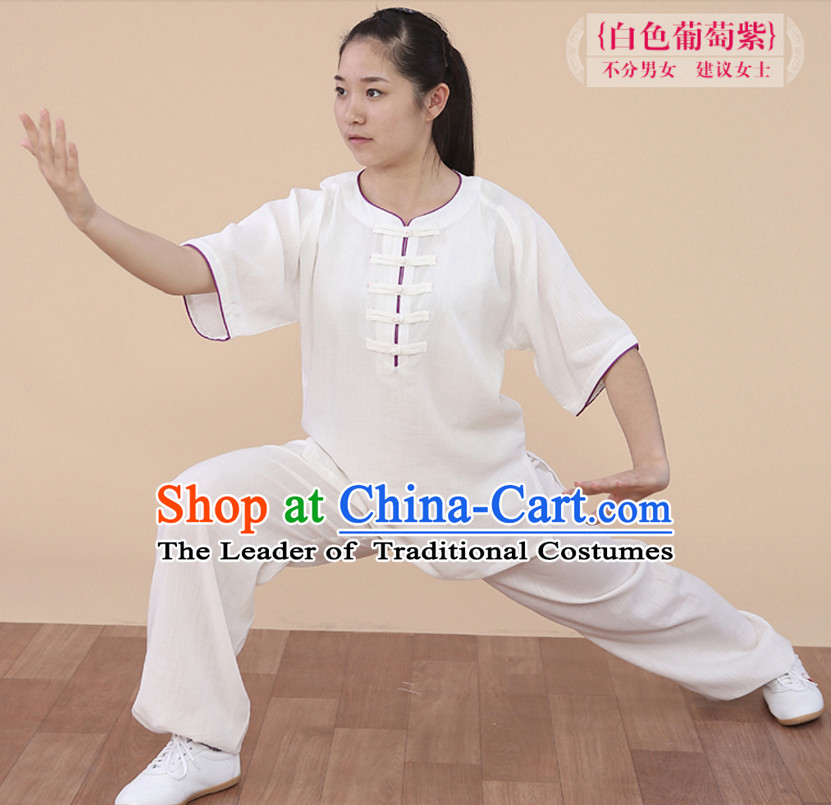 Top Tai Chi Uniforms Kung Fu Costume Martial Arts Kung Fu Training Uniform Gongfu Shaolin Wushu Clothing for Men Women Adults Children