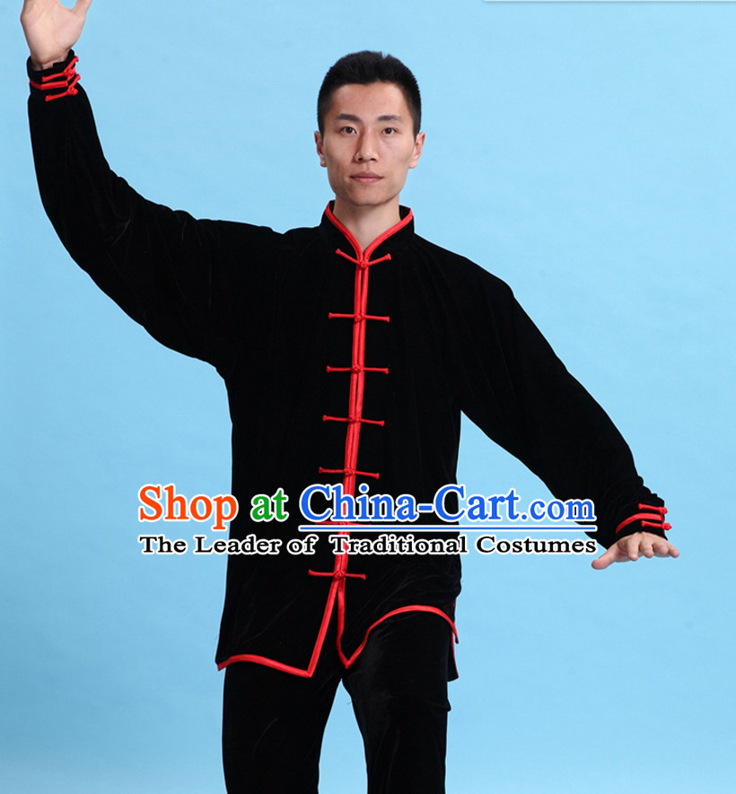 Top Tai Chi Uniforms Kung Fu Costume Martial Arts Kung Fu Training Uniform Gongfu Shaolin Wushu Clothing for Men Women Adults Children