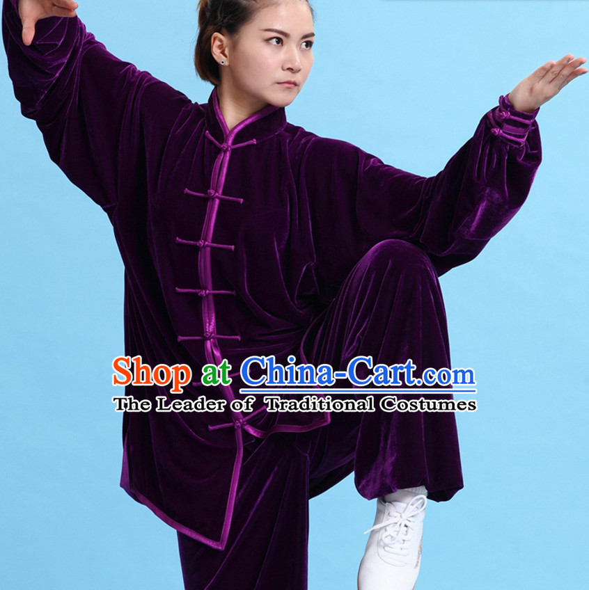 Top Tai Chi Uniforms Kung Fu Costume Martial Arts Kung Fu Training Uniform Gongfu Shaolin Wushu Clothing for Men Women Adults Children