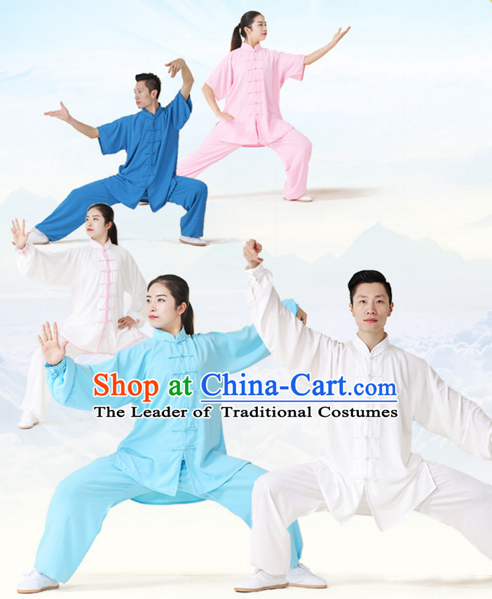 Top Tai Chi Uniforms Kung Fu Costume Martial Arts Kung Fu Training Uniform Gongfu Shaolin Wushu Clothing for Men Women Adults Children