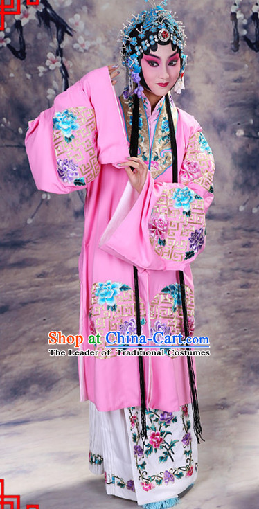 Top Traditional Chinese Beijing Opera Embroidered Hua Dan Long Robe Water Sleeves Costumes