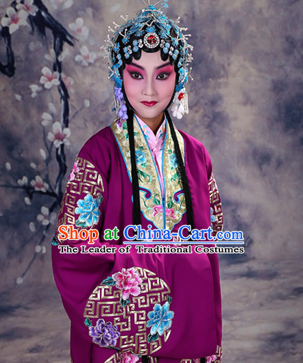 Top Traditional Chinese Beijing Opera Embroidered Hua Dan Long Robe Water Sleeves Costumes