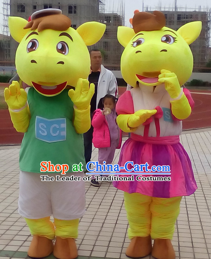 Free Design Professional Custom Made TV Commerical Mascot Costume Mascot Outfits Customized Cute Animal Cow Mascots Costumes