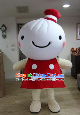 Free Design Professional Custom Mascot Uniforms Mascot Outfits Customized Commerical Chinese Food Steamed Dumpling Mascots Costumes