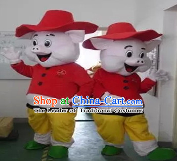 Mascot Uniforms Mascot Outfits Customized Walking Animal Mascot Costumes Pig Mascots Costume