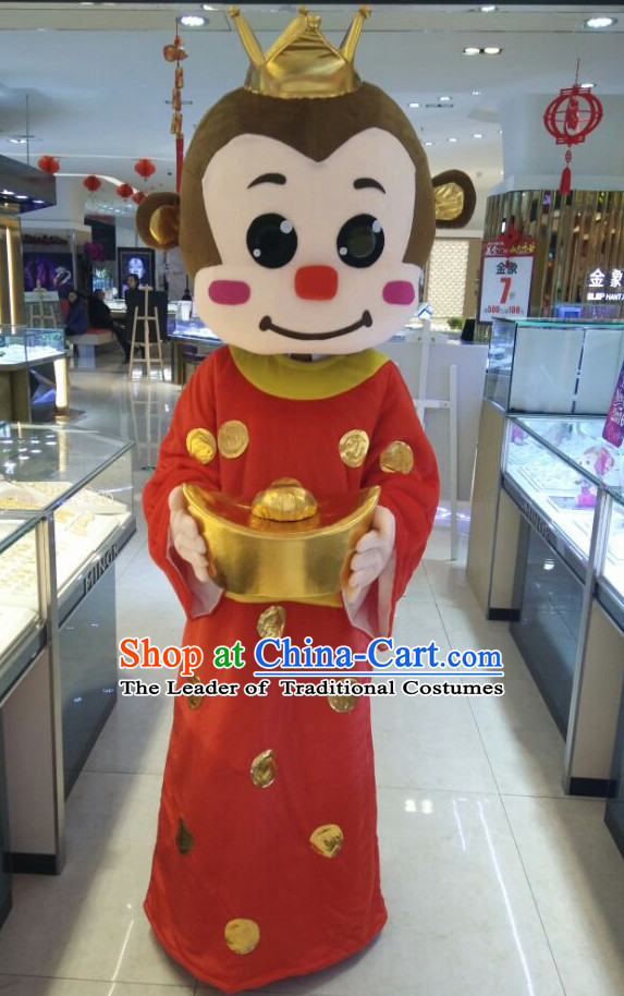 Mascot Uniforms Mascot Outfits Customized Walking Mascot Costumes Animal Monkey Cai Shen Money God Mascots Costume