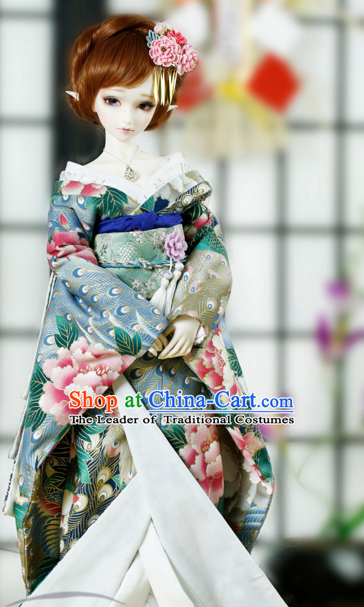 Japanese Traditional Kimono Garments Complete Set for Women Girls Adults