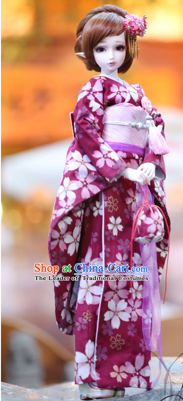 Japanese Traditional Kimono Garments Complete Set for Women Girls Adults