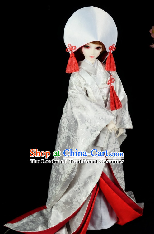 Japanese Traditional Kimono Garments Complete Set for Women Girls Adults