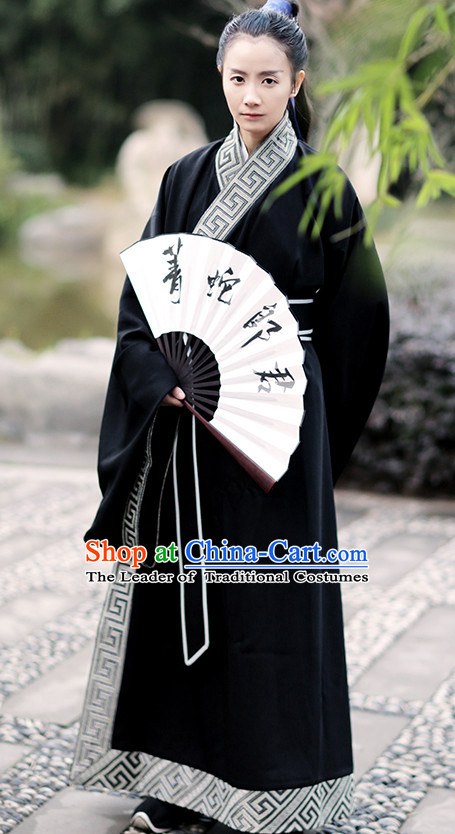 Ancient Chinese Han Dynasty Clothing Complete Set for Men