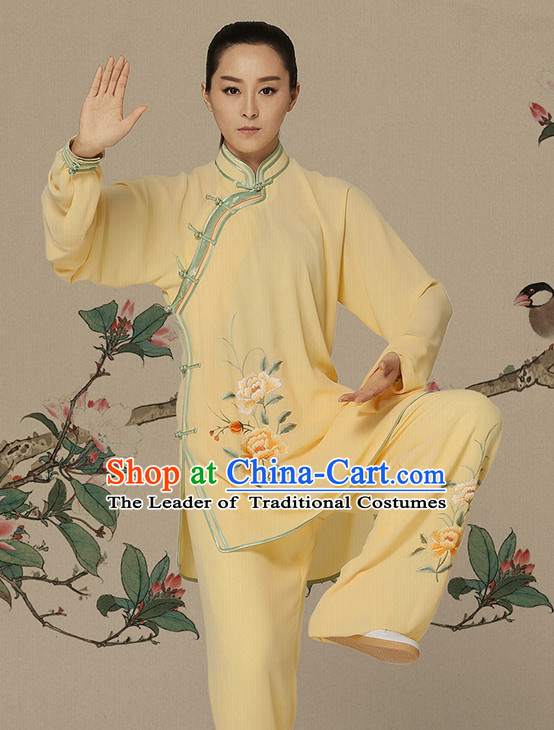 Top Kung Fu Competition Suits Kung Fu Gi Kung Fu Apparel Oriental Dress Wing Chun Apparel Taiji Uniform Chinese Kung Fu Outfit for Men Women Kids  Adults