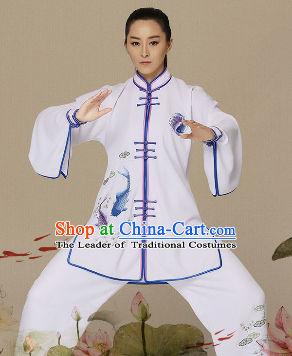 Top Kung Fu Competition Suits Kung Fu Gi Tai Chi Apparel Oriental Dress Wing Chun Apparel Taiji Uniform Chinese Kung Fu Outfit for Men Women Kids  Adults