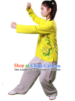 Chinese Traditional Kung Fu Practice and Competition Costume Wing Chun Apparel Taiji Tai Chi Uniform for Adults Children Women Girls