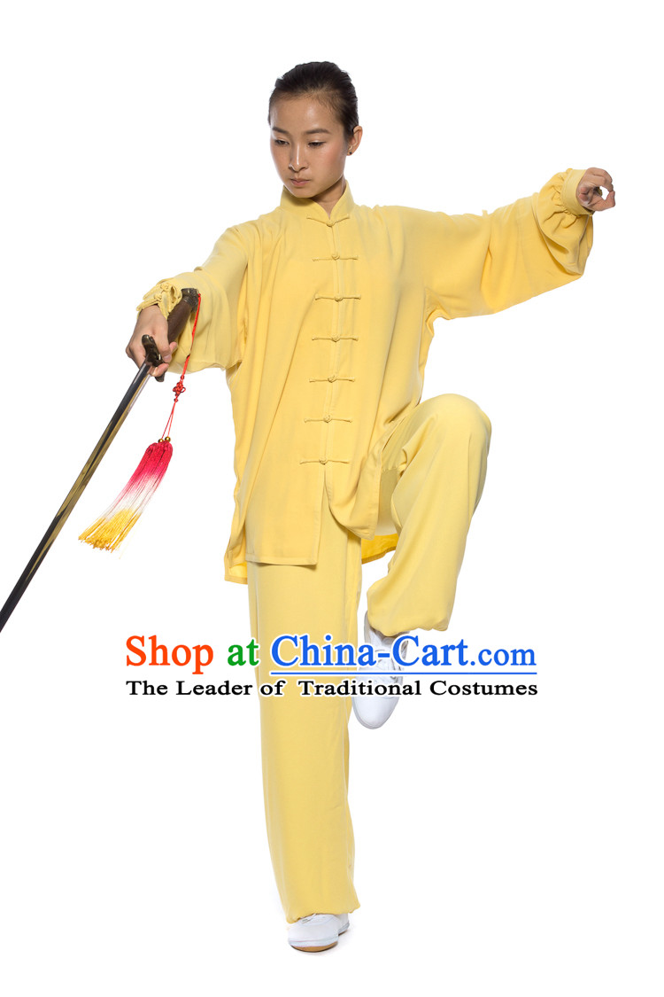 Chinese Traditional Kung Fu Martial Arts Practice and Competition Costume Wing Chun Apparel Taiji Tai Chi Uniform for Adults Children Men Women Boys Girls