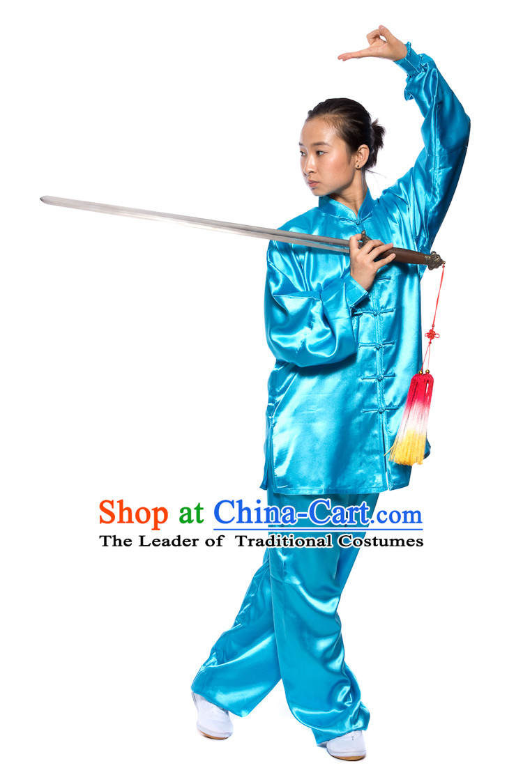 Chinese Traditional Kung Fu Martial Arts Practice and Competition Costume Wing Chun Apparel Taiji Tai Chi Uniform for Adults Children Men Women Boys Girls