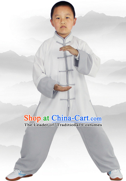 Chinese Asian Mandarin Kung Fu Martial Arts Practice and Competition Costume Wing Chun Apparel Taiji Tai Chi Uniform for Adults Children Men Women Boys Girls